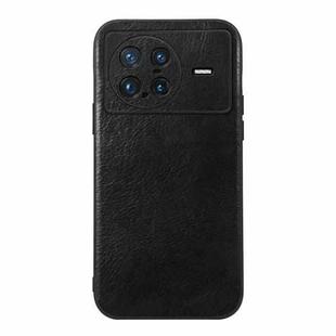 For vivo X Note Genuine Leather Double Color Crazy Horse Phone Case(Black)