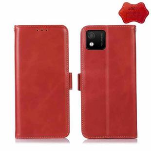 For Wiko Y52 Crazy Horse Top Layer Cowhide Leather Phone Case(Red)