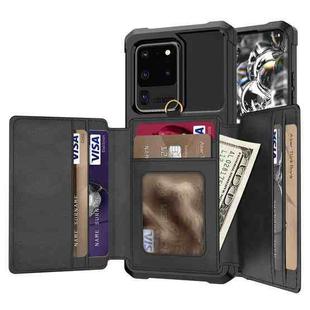 For Samsung Galaxy S20+ 10-Card Wallet Bag PU Back Phone Case(Black)