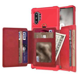 For Samsung Galaxy Note10+ 10-Card Wallet Bag PU Back Phone Case(Red)