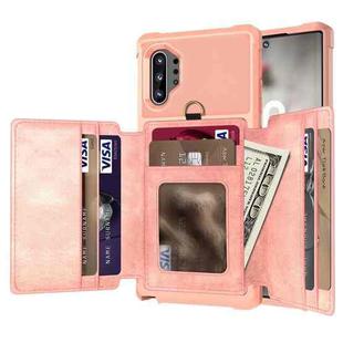 For Samsung Galaxy Note10+ 10-Card Wallet Bag PU Back Phone Case(Rose Gold)