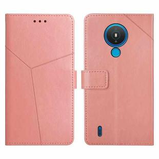 For Nokia 1.4 Y Stitching Horizontal Flip Leather Phone Case(Rose Gold)