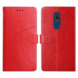 For Nokia C3 Y Stitching Horizontal Flip Leather Phone Case(Red)