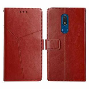 For Nokia C3 Y Stitching Horizontal Flip Leather Phone Case(Brown)