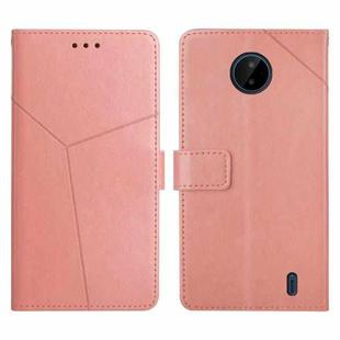 For Nokia C10 / C20 Y Stitching Horizontal Flip Leather Phone Case(Rose Gold)