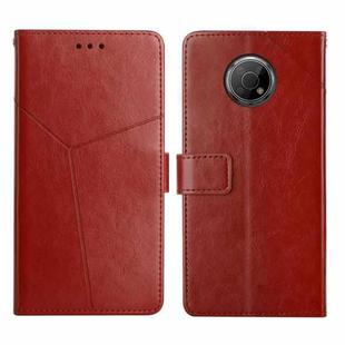 For Nokia G300 Y Stitching Horizontal Flip Leather Phone Case(Brown)