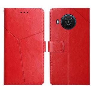 For Nokia X10 / X20 Y Stitching Horizontal Flip Leather Phone Case(Red)