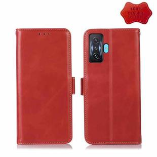 For Xiaomi Redmi K50 Gaming Crazy Horse Top Layer Cowhide Leather Phone Case(Red)