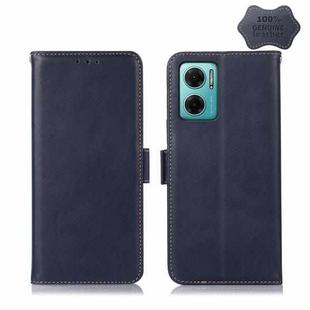For Xiaomi Redmi Note 11E / 10 5G Crazy Horse Top Layer Cowhide Leather Phone Case(Blue)