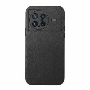 For vivo X Note Wood Texture PU Phone Case(Black)