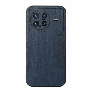 For vivo X Note Wood Texture PU Phone Case(Blue)