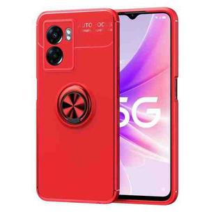 For OPPO A57 5G Metal Ring Holder 360 Degree Rotating TPU Phone Case(Red)
