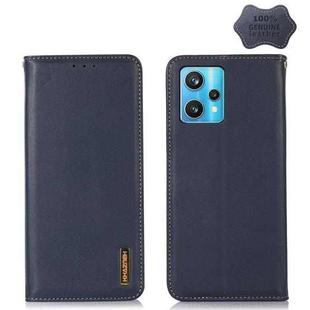 For OPPO Realme 9 Pro+ KHAZNEH Nappa Top Layer Cowhide Leather Phone Case(Blue)