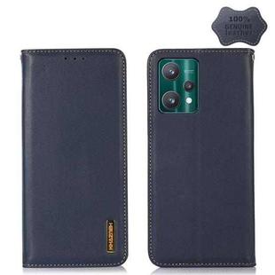 For OPPO Realme 9 Pro KHAZNEH Nappa Top Layer Cowhide Leather Phone Case(Blue)