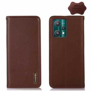 For OPPO Realme 9 Pro KHAZNEH Nappa Top Layer Cowhide Leather Phone Case(Brown)