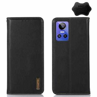 For OPPO Realme GT Neo3 KHAZNEH Nappa Top Layer Cowhide Leather Phone Case(Black)