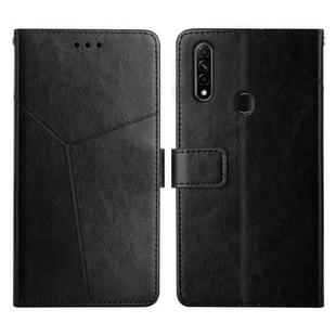 For OPPO A8 / A31 Y Stitching Horizontal Flip Leather Phone Case(Black)