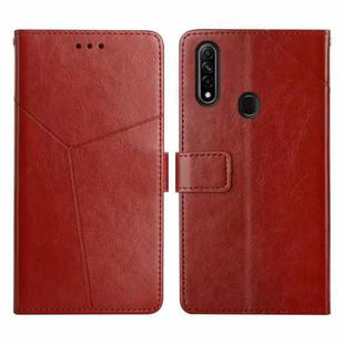 For OPPO A8 / A31 Y Stitching Horizontal Flip Leather Phone Case(Brown)