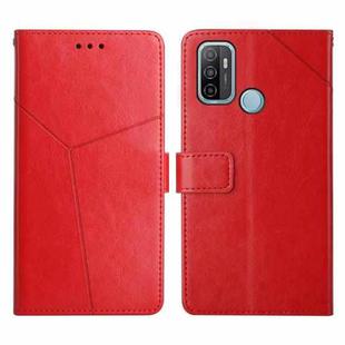 For OPPO A53 4G Y Stitching Horizontal Flip Leather Phone Case(Red)