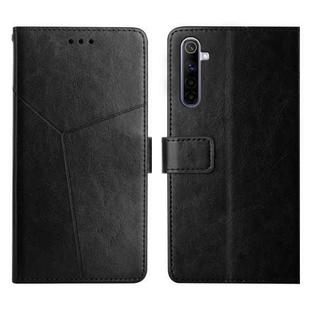For OPPO Realme 5 Y Stitching Horizontal Flip Leather Phone Case(Black)