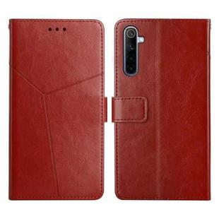 For OPPO Realme 5 Pro Y Stitching Horizontal Flip Leather Phone Case(Brown)