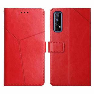 For OPPO Realme 7 4G Y Stitching Horizontal Flip Leather Phone Case(Red)
