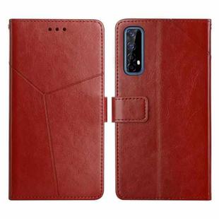 For OPPO Realme 7 4G Y Stitching Horizontal Flip Leather Phone Case(Brown)