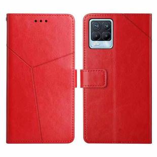 For OPPO Realme 8 / 8 Pro Y Stitching Horizontal Flip Leather Phone Case(Red)