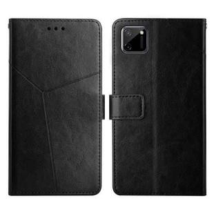 For OPPO Realme C11 Y Stitching Horizontal Flip Leather Phone Case(Black)