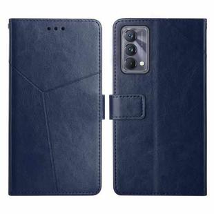 For OPPO Realme GT Master Y Stitching Horizontal Flip Leather Phone Case(Blue)