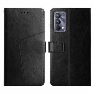For OPPO Realme GT Master Y Stitching Horizontal Flip Leather Phone Case(Black)
