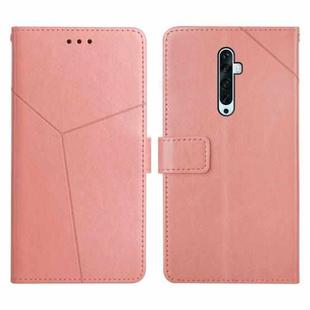 For OPPO Reno2 Z / Reno2 F Y Stitching Horizontal Flip Leather Phone Case(Rose Gold)