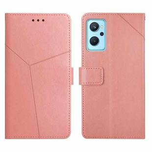 For OPPO Realme 9i Y Stitching Horizontal Flip Leather Phone Case(Rose Gold)