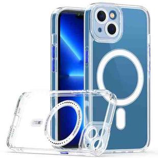 For iPhone 13 Cat-eye TPU + Acrylic Magsafe Phone Case(Blue)
