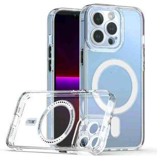 For iPhone 13 Pro Cat-eye TPU + Acrylic Magsafe Phone Case (Black)