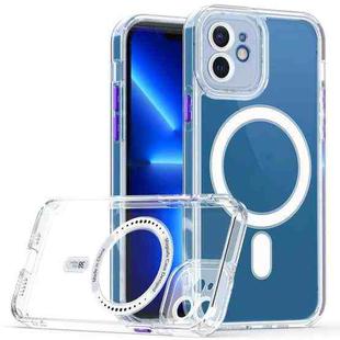 For iPhone 12 mini Cat-eye TPU + Acrylic Magsafe Phone Case (Purple)