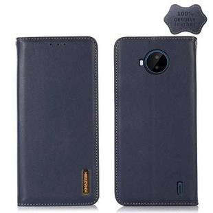 For Nokia C20 Plus KHAZNEH Nappa Top Layer Cowhide Leather Phone Case(Blue)