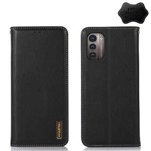 For Nokia G11 / G21 4G KHAZNEH Nappa Top Layer Cowhide Leather Phone Case(Black)