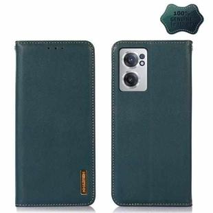For OnePlus Nord CE 2 5G KHAZNEH Nappa Top Layer Cowhide Leather Phone Case(Green)
