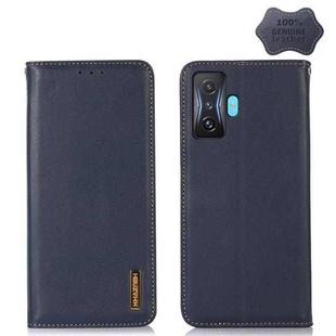 For Xiaomi Redmi K50 Gaming KHAZNEH Nappa Top Layer Cowhide Leather Phone Case(Blue)