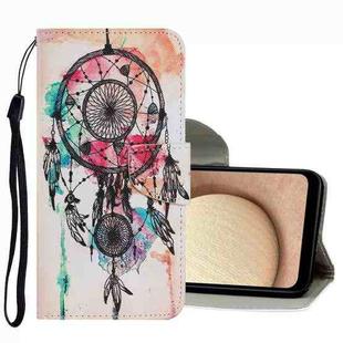For Samsung Galaxy A02s US Version Coloured Drawing Pattern Leather Phone Case(Wind Chimes)