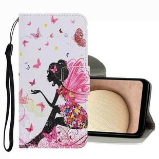 For Samsung Galaxy A03s Coloured Drawing Pattern Leather Phone Case(Dancing Girl)