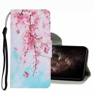 For OPPO A16 Coloured Drawing Pattern Leather Phone Case(Cherry Blossoms)