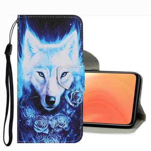 For Xiaomi Mi 10T / 10T Pro Coloured Drawing Pattern Leather Phone Case(Rose Wolf)