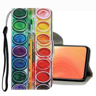 For Xiaomi Mi 10T / 10T Pro Coloured Drawing Pattern Leather Phone Case(Eye Shadow)