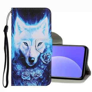 For Xiaomi Mi 10T Lite Coloured Drawing Pattern Leather Phone Case(Rose Wolf)
