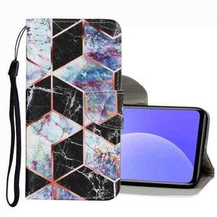 For Xiaomi Mi 10T Lite Coloured Drawing Pattern Leather Phone Case(Black Marble)