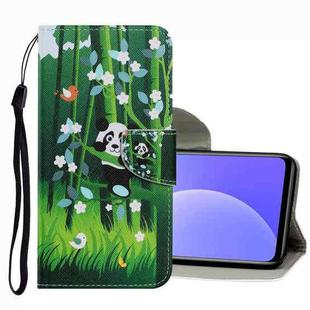 For Xiaomi Mi 10T Lite Coloured Drawing Pattern Leather Phone Case(Panda)