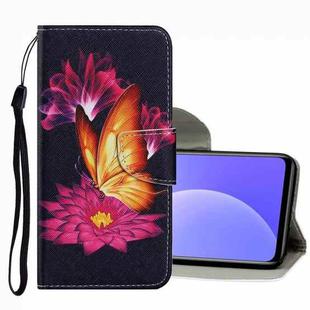 For Xiaomi Mi 10T Lite Coloured Drawing Pattern Leather Phone Case(Big Gold Butterfly)