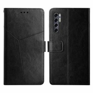 For TCL 20 Pro 5G Y Stitching Horizontal Flip Leather Phone Case(Black)